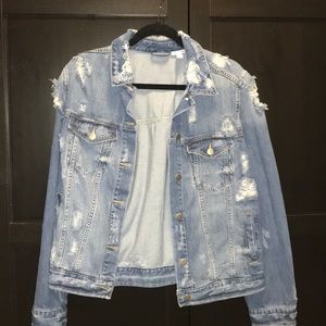 NWT BP Distressed Jean jacket